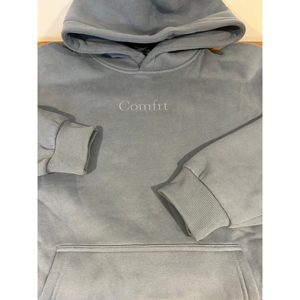 COMFRT M Slate Blu Soft Kangaroo Pocket Oversized Weighted Anti Anxiety Heavy - Picture 10 of 11